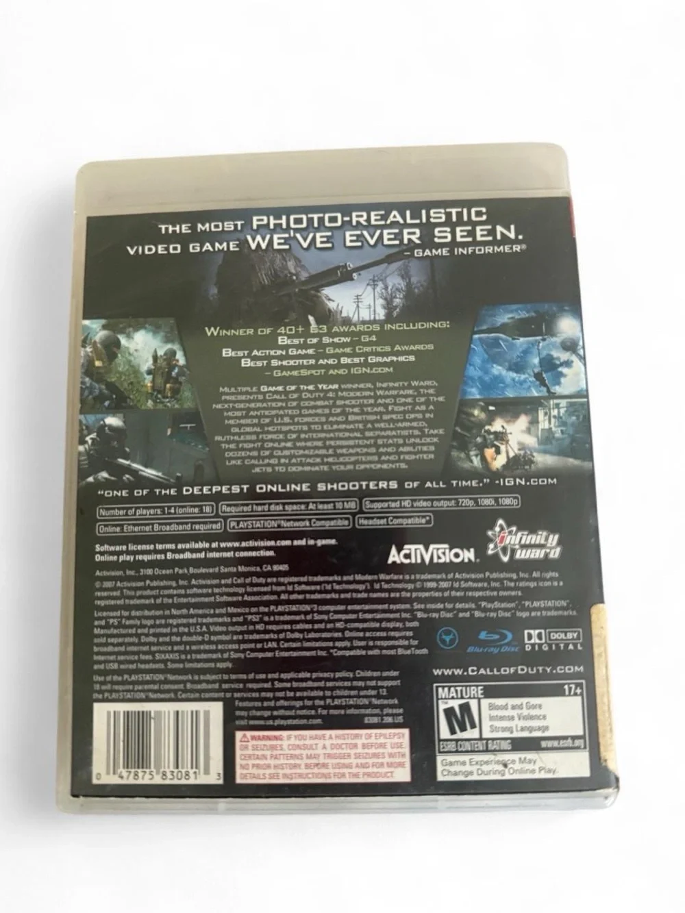 Bundle Of 2 PS3 Call of Duty Disc Games